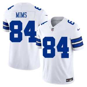 Men Official Denzel Mims White #84 Dallas Jerseys 380375-134 - Image 1