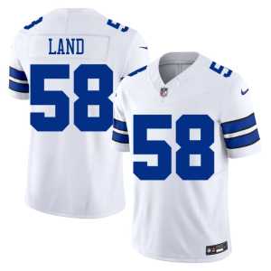 Men 2026-27 #58 White Isaiah Land Dallas Jerseys 614211-958 - Image 1