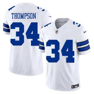 Men's Dallas Game White Jalen Thompson #34 Jerseys 656620-690 - Image 1