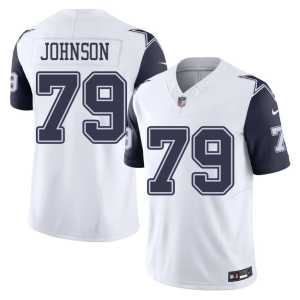 Men Game #79 Marcellus Johnson White Color Rush DC Jersey 487810-912 - Image 1