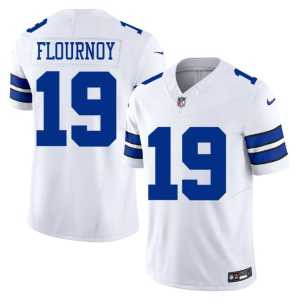 Men's DAL White #19 Official Ryan Flournoy Jerseys 571835-926 - Image 1