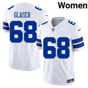 Women's #68 White Chris Glaser Cowboys Player Jerseys 243644-298 - Image 1