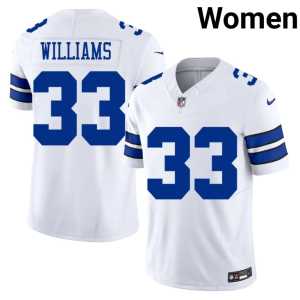 Women's Game D-Boys Javonte Williams White #33 Jerseys 137989-170 - Image 1