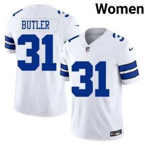 Women's Josh Butler White Game Big D #31 Jerseys 629097-327 - Image 1