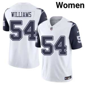Women's #54 White DAL Sam Williams Color Rush NIL Jersey 568141-246 - Image 1