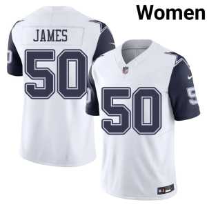 Women's Shemar James Color Rush DC White Stitched #50 Jerseys 321128-286 - Image 1