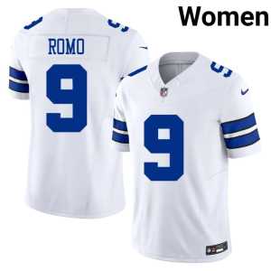 Womens Tony Romo The Pokes #9 NIL White Jerseys 623907-366 - Image 1