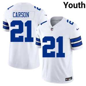 Youth White #21 DC Caelen Carson Stitched Jerseys 169794-922 - Image 1