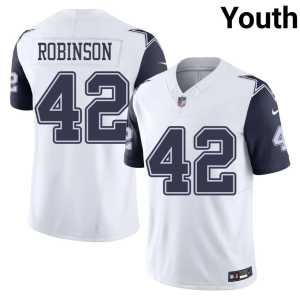 Youth #42 White DAL Curtis Robinson Official Color Rush Jerseys 258143-581 - Image 1