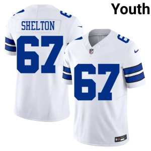 Youth Drew Shelton White #67 Dem Boys NIL Jerseys 598287-238 - Image 1