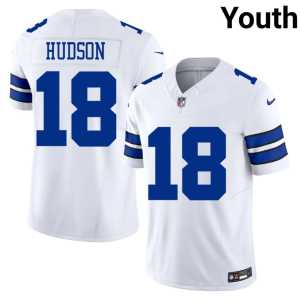 Youth White Jordan Hudson #18 D-Boys Replica Jerseys 583650-826 - Image 1