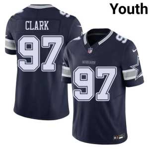 Youth #97 Navy Player Kenny Clark DAL Jerseys 677584-726 - Image 1