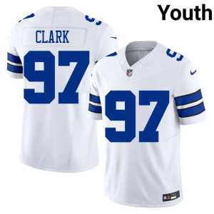 Youth #97 Player Kenny Clark White DAL Jersey 965864-890 - Image 1