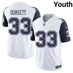 Youth DC #33 Stitched White Color Rush Tony Dorsett Jerseys 944607-201 - Image 1
