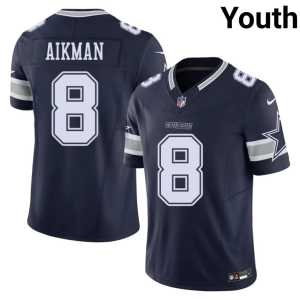 Youth #8 Troy Aikman Dem Boys Navy NIL Jersey 184972-794 - Image 1