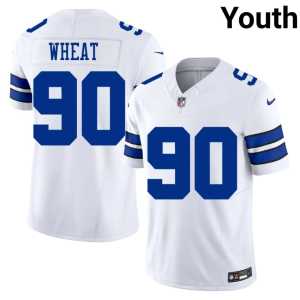 Youth DAL Tyrus Wheat White Game #90 Jersey 288700-786 - Image 1